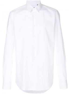 Классическая рубашка с длинными рукавами Delloglio Dell'oglio. Цвет: белый