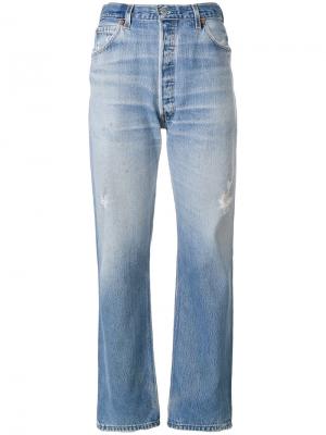 Прямые джинсы с завышенной талией Re/Done. Цвет: синий