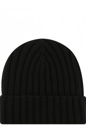 Шерстяная шапка фактурной вязки Inverni. Цвет: черный