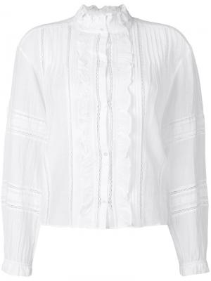 Декорированная рубашка Valda Isabel Marant Étoile. Цвет: белый