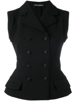 Классический жилет Dolce & Gabbana. Цвет: чёрный