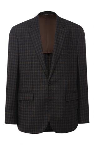 Пиджак из смеси шерсти и кашемира Loro Piana. Цвет: коричневый