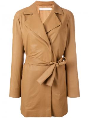 Куртка с поясом Drome. Цвет: коричневый