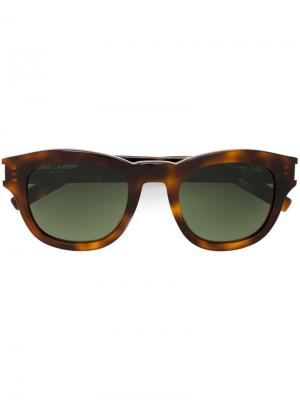 Солнцезащитные очки Bold 102 Saint Laurent Eyewear. Цвет: коричневый