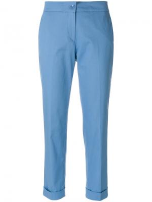 Укороченные классические брюки Etro. Цвет: синий