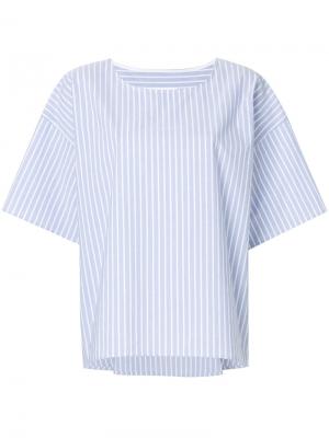 Базовая полосатая рубашка Mm6 Maison Margiela. Цвет: синий