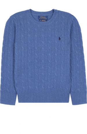 Пуловер из смеси шерсти и кашемира Polo Ralph Lauren. Цвет: голубой