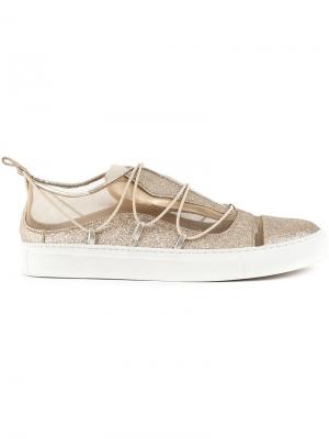 Mesh panelled sneakers Dsquared2. Цвет: металлический