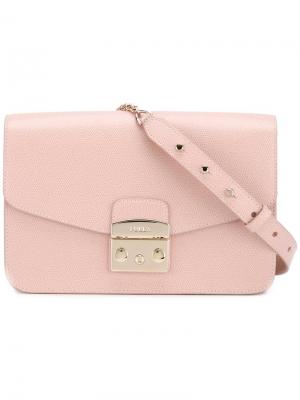 Классическая сумка на плечо Furla. Цвет: розовый и фиолетовый
