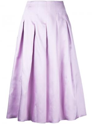 Плиссированная юбка миди Bambah. Цвет: розовый и фиолетовый