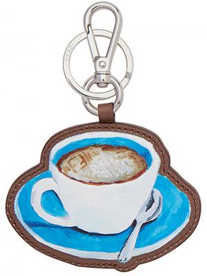 Брелок для ключей с чашкой кофе Fendi. Цвет: синий