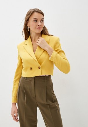 Женские желтые трикотажные жакеты и пиджаки