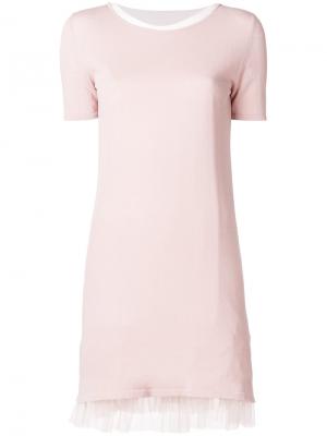 Многослойное платье из тюля Blugirl. Цвет: розовый и фиолетовый