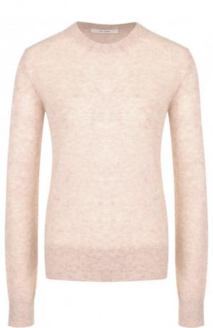 Вязаный пуловер из смеси кашемира и шелка The Row. Цвет: светло-розовый