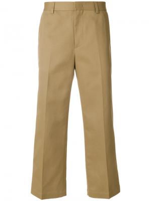 Укороченные брюки MSGM. Цвет: телесный