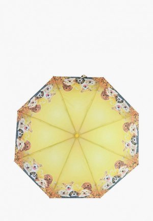 Зонт складной Lamberti. Цвет: желтый