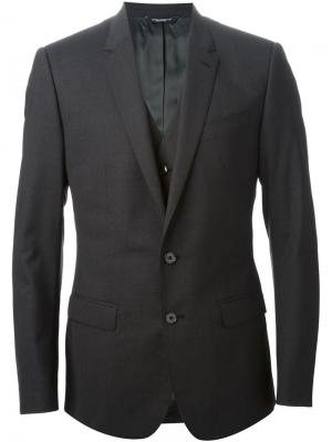 Классический костюм с жилеткой Dolce & Gabbana. Цвет: серый