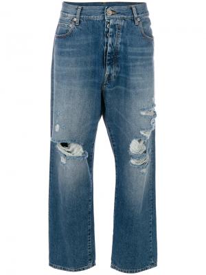 Свободны джинсы-бойфренды Unravel Project. Цвет: синий