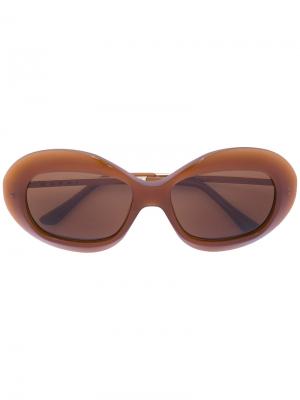 Солнцезащитные очки Runway из ацетата Marni Eyewear. Цвет: коричневый