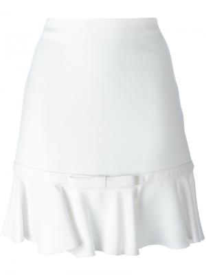 Расклешенная мини юбка Giambattista Valli. Цвет: белый