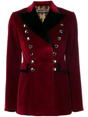 Пиджак в стиле милитари Dolce & Gabbana. Цвет: красный