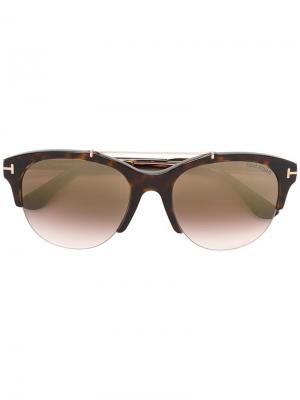 Солнцезащитные очки Adrenne Tom Ford Eyewear. Цвет: металлический
