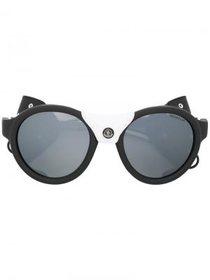 Солнцезащитные очки в стиле оверсайз Moncler Eyewear. Цвет: чёрный