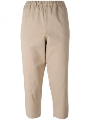 Укороченные брюки с эластичным поясом Nº21. Цвет: телесный