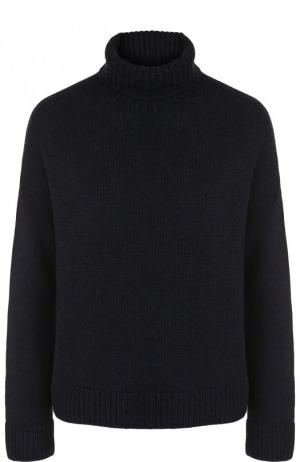 Кашемировый пуловер с высоким воротником Loro Piana. Цвет: темно-синий