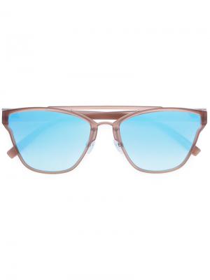 Солнцезащитные очки в оправе квадратной формы Le Specs. Цвет: коричневый
