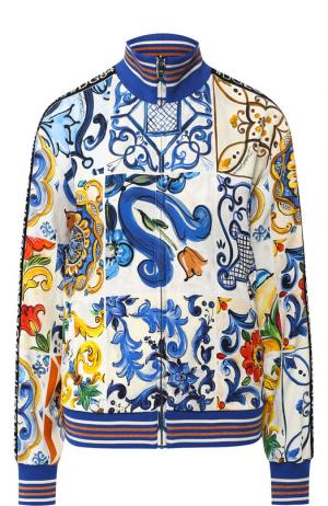 Кардиган на молнии с принтом Dolce & Gabbana. Цвет: разноцветный