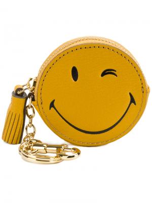 Кошелек для монет Smiley Anya Hindmarch. Цвет: жёлтый и оранжевый