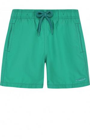 Однотонные плавки-шорты Vilebrequin. Цвет: зеленый