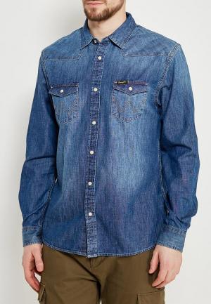 Рубашка джинсовая Wrangler. Цвет: синий