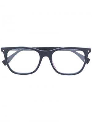 Очки в квадратной оправе Fendi Eyewear. Цвет: чёрный