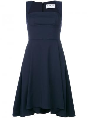Платье с акриловым ремнем Osman. Цвет: синий