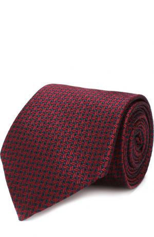 Шелковый галстук с узором Pal Zileri. Цвет: бордовый