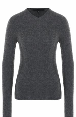 Шерстяной пуловер с V-образным вырезом Tegin. Цвет: темно-серый