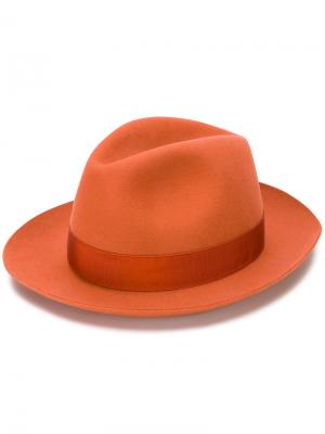 Фетровая шляпа Alessandria Borsalino. Цвет: жёлтый и оранжевый