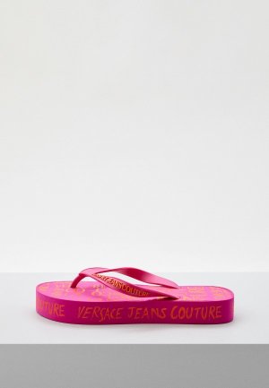 Сланцы Versace Jeans Couture. Цвет: фуксия