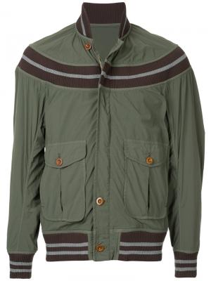 Куртка-бомбер с карманами-карго Kolor. Цвет: зелёный