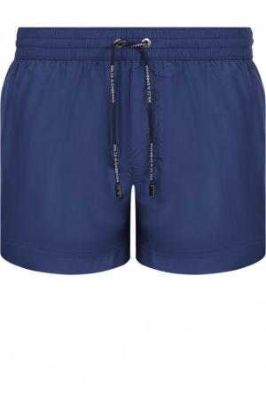 Плавки-шорты с поясом на кулиске Dolce & Gabbana. Цвет: синий
