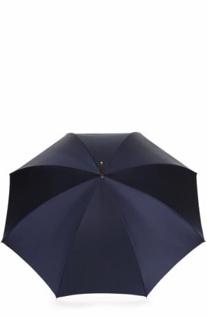 Зонт-трость с принтом Pasotti Ombrelli. Цвет: темно-синий