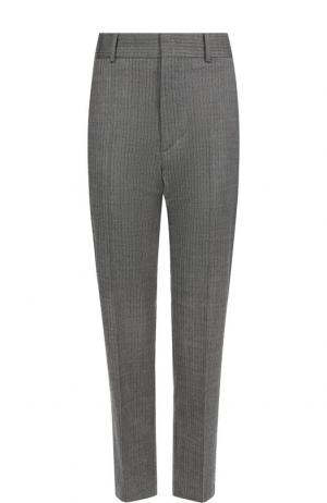 Укороченные шерстяные брюки со стрелками Isabel Marant. Цвет: темно-серый
