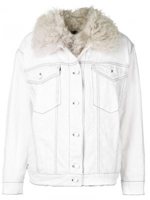 Джинсовая куртка Alexander Wang. Цвет: белый