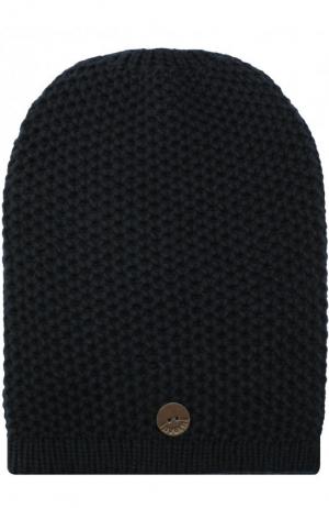 Кашемировая шапка фактурной вязки Inverni. Цвет: темно-синий