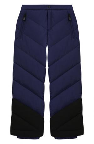 Утепленные брюки Moncler Enfant. Цвет: синий