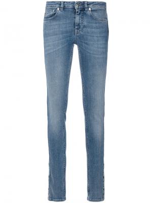 Облегающие джинсы с рисунком из звезд Givenchy. Цвет: синий