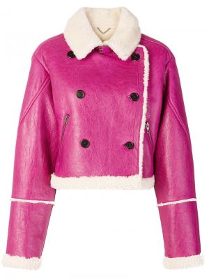 Куртка с подкладкой из овчины Kenzo. Цвет: розовый и фиолетовый