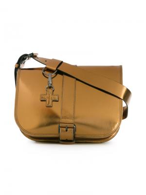 Металлизированная сумка-сэтчел с ремешком A.F.Vandevorst. Цвет: металлический